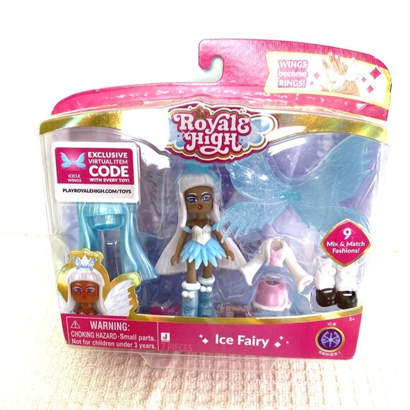 Royale High Ice Fairy 3" Mini Doll & Accessories Blue 9 Mix Match Fashions - Picture 10 of 10